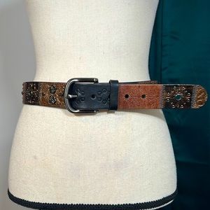 Fossil Brown and Black Women's Belt